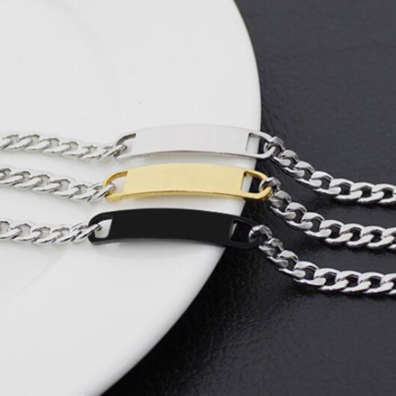 Bracelet 316 Stainless Steel ID Bracelet Bangles Silver/Black Men Jewelry Bar Bracelets For Women
Bracelet 316 Stainless Steel ID Bracelet Bangles Silver/Black Men Jewelry Bar Bracelets For Women