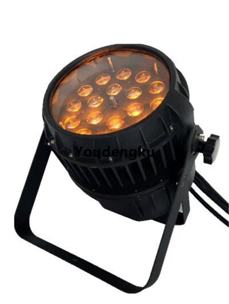 4 pieces led outdoor light rgbwa uv 6in1 dmx led par 18x18 waterproof led par can zoom