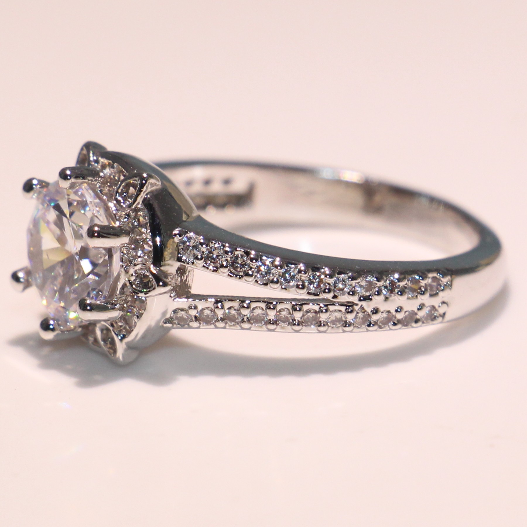 Victroia Wieck Luxury Jewelry Angle Wings 925 Sterling Silver Round Cut White Topaz CZ Diamond Party Women Wedding Band Ring For Lovers Gift