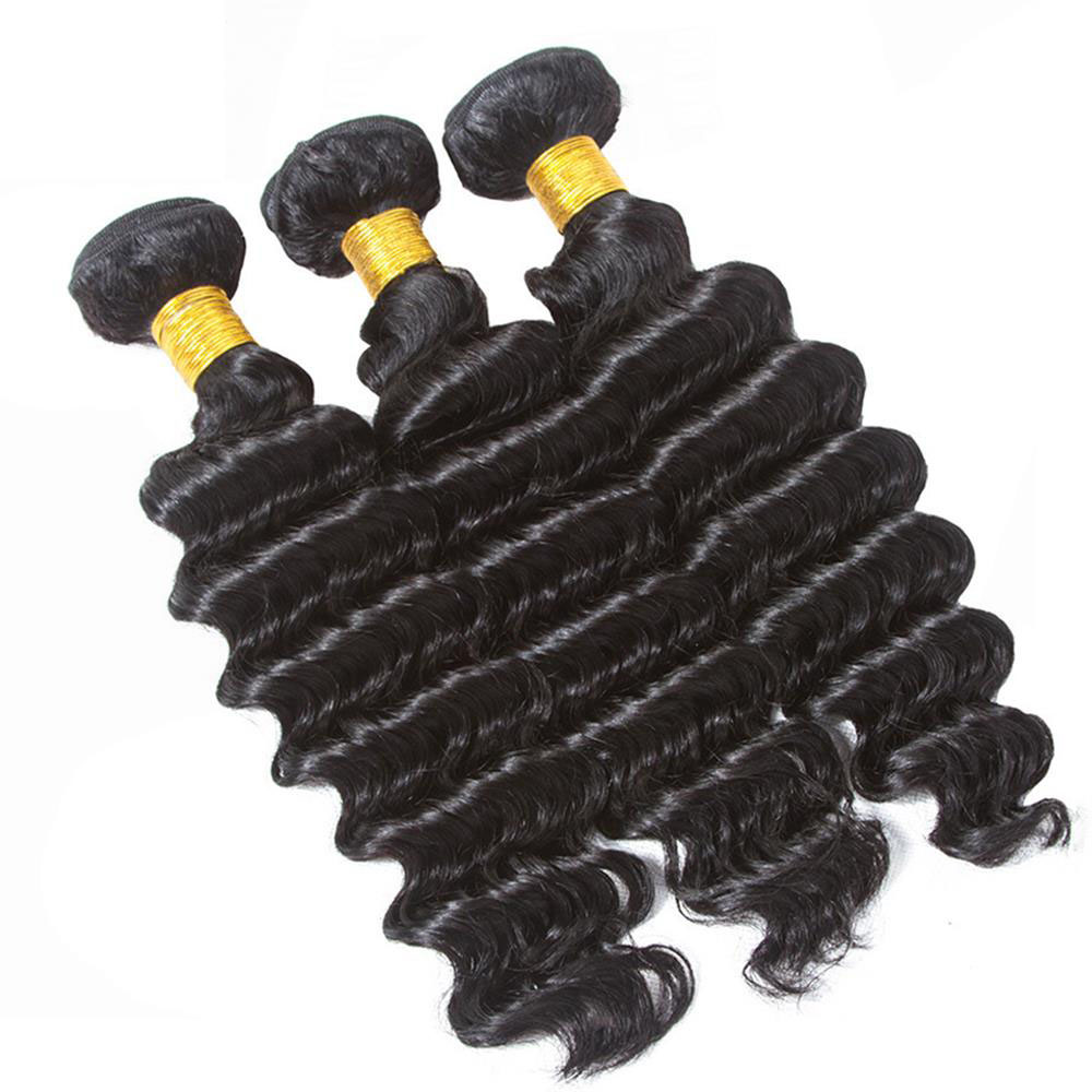 7A Unprocessed Cuticle Aligned Hair Brazilian Deep Wave Weft Remy Human Hair Extensions Peruvian Indian Malaysian Dyeable