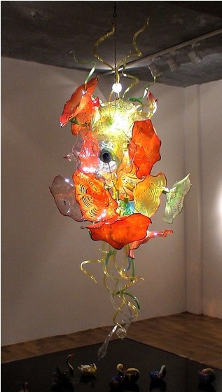 Modern Flower Chandelier Lamp LED Pendant Lighting Hand Made Blown Glass Large Crystal Chandelier for Villa Hotel Restaurant Art Decoartion