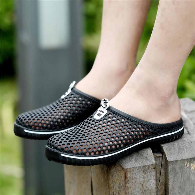 SAGUARO Summer Slippers Men New Hollow Out Breathable Beach Sandals Shoes Unisex Casual Slipon Flats Flip Flops zapatos