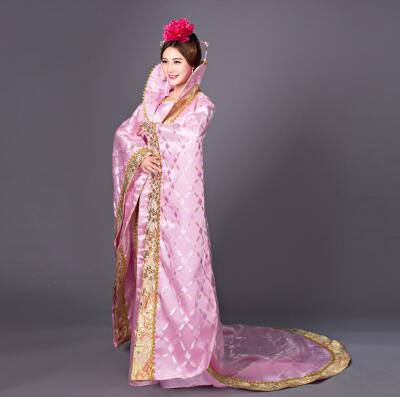 Ancient China Tang Song costume Hanfu imperial concubine Queen dress Daming princess stage performance photo studio Outfit Blue Red Pink