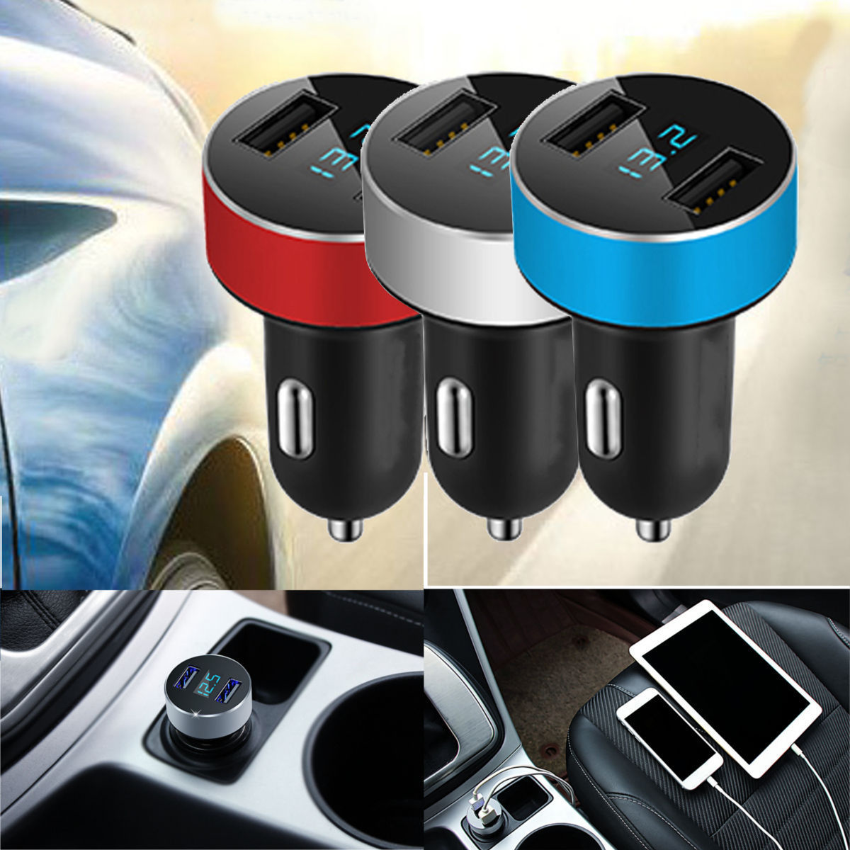 LED Car Charger 5V/3.1A Quick Charge Dual USB Port Cigarette Lighter Adapter Voltage for Iphone, Black
LED Car Charger 5V/3.1A Quick Charge Dual USB Port Cigarette Lighter Adapter Voltage for Iphone, Black