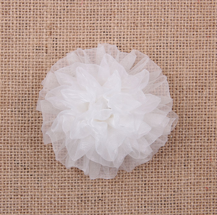 Hot sale 3.5 inch organza carnation flowers without clip party decoration flower for Clothing shoes hair Accessories HT2134