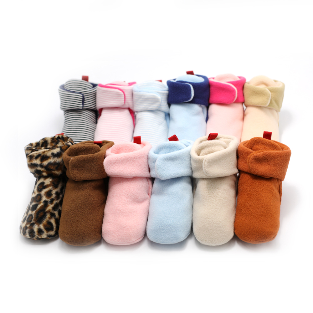 Newborn Baby Shoes Winter Kids Boy Girl Cotton Cloth Booties First Walker Anti-slip Soft Sole Toddler Sneaker First Walkers