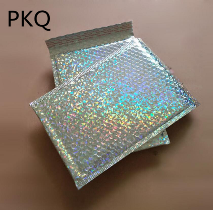 Large Size Laser Silver Mailing Envelope Courier Bag Bubble Mailers Padded Envelopes Packaging