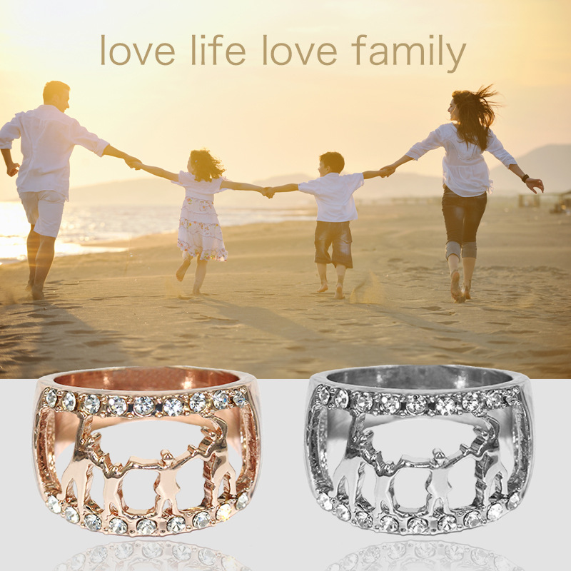 New Design Family Holiday Celebration Ring Gold/Rose Gold /Silver Plated Alloy Rings for Gift
New Design Family Holiday Celebration Ring Gold/Rose Gold /Silver Plated Alloy Rings for Gift