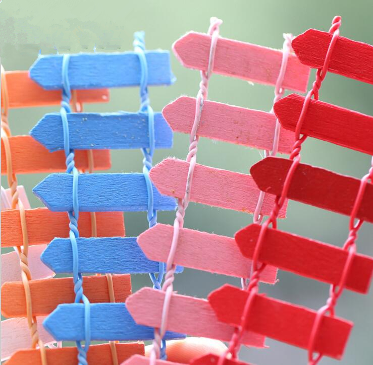 Wood Animal 50 Pcs Wood Fence Palisade Miniature Fairy Garden Home Houses Decoration Mini Craft Micro Landscaping Decor Accessorie6318512