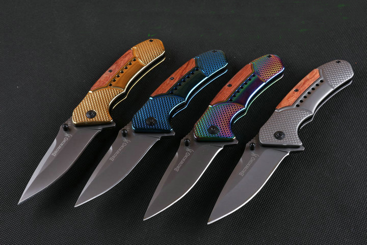 4 Styles OEM Browning F81 Fast-opening Tactical folding knife Black Titaniun Blade Steel handle camping knives wtih retail paper box
4 Styles OEM Browning F81 Fast-opening Tactical folding knife Black Titaniun Blade Steel handle camping knives wtih retail paper box