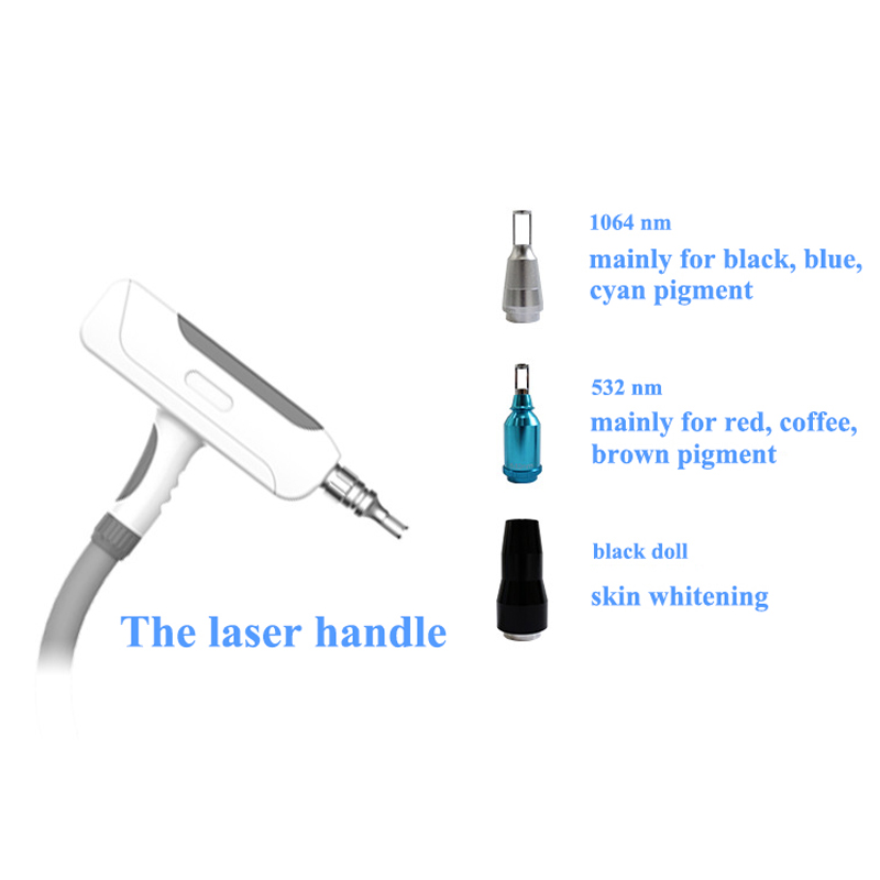 Q Switch Spa Salon Use 532nm 1064nm 1320nm Nd Yag Portable Laser Machine Tattoo Removal Pigment Reduction Skin Rejuvenation Spot Remover