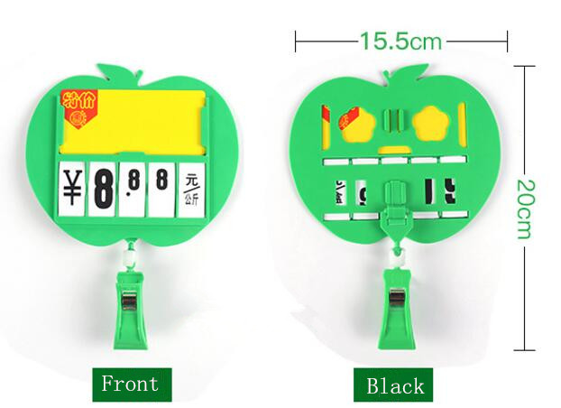 

Hot sale 10sets Supermarket price tag board pop sign clip holder seafood vegetable fruit advertising frame tag display