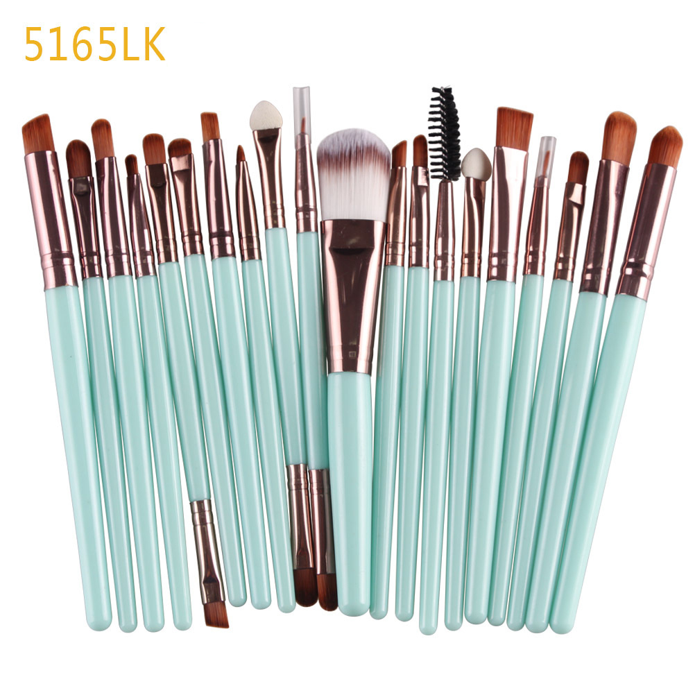 Makeup Brushes Kit Eye Shadow Foundation Powder Eyebrow Eyelash Lip Brush Cosmetic Tool 20pcs/Set J1546