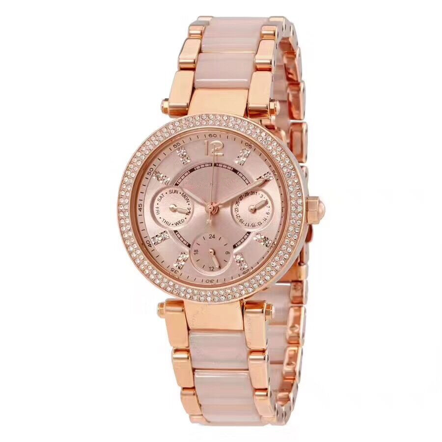 Fashion woman's favorite! Stainless Steel Ladies Quartz Watch, Nude Pink Tape 6110 Six-Pin Multifunctional Waterproof Watch, Wholesale & Ret, Gold
Fashion woman's favorite! Stainless Steel Ladies Quartz Watch, Nude Pink Tape 6110 Six-Pin Multifunctional Waterproof Watch, Wholesale & Ret, Gold