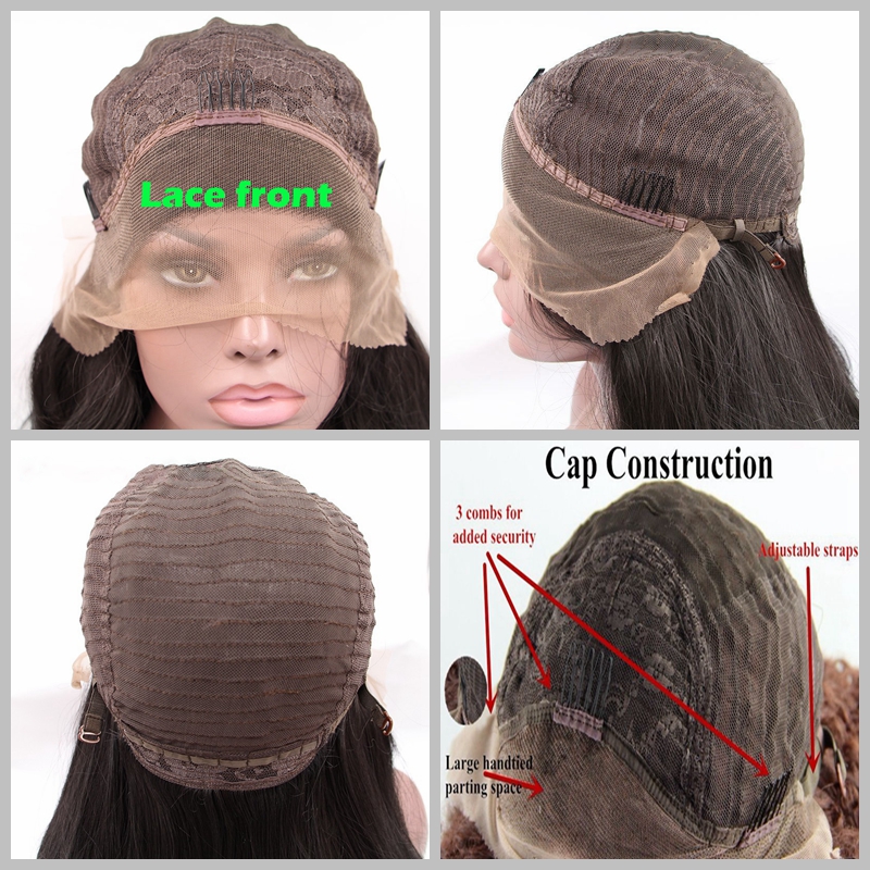 New middle part water wave Bob Wig Ombre green color brazilian Lace Front wig Pre Plucked Short synthetic Wigs for Black Women
