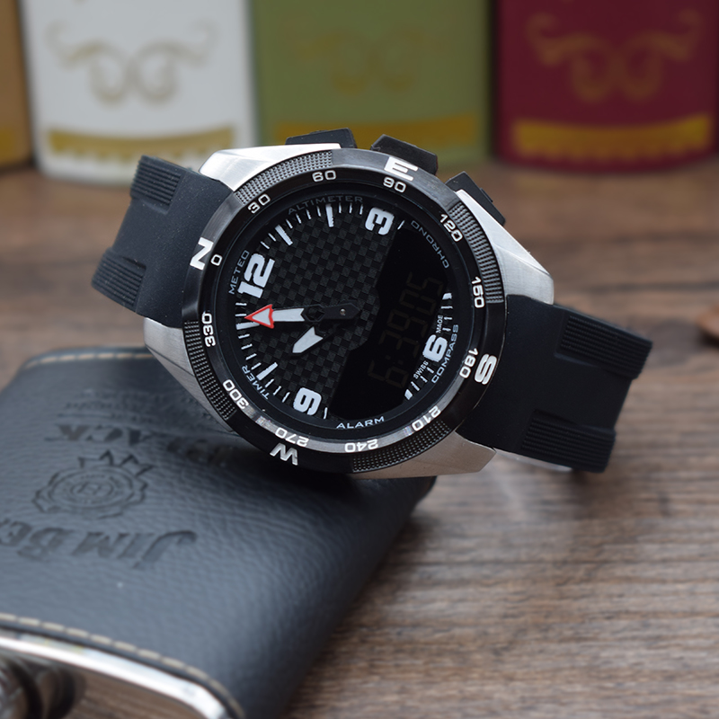 NEW Sports style Men's Watch Stainless steel shell rubber belt Quartz battery Two time display High-quality Wrist Watch T091420A, Black
NEW Sports style Men's Watch Stainless steel shell rubber belt Quartz battery Two time display High-quality Wrist Watch T091420A, Black