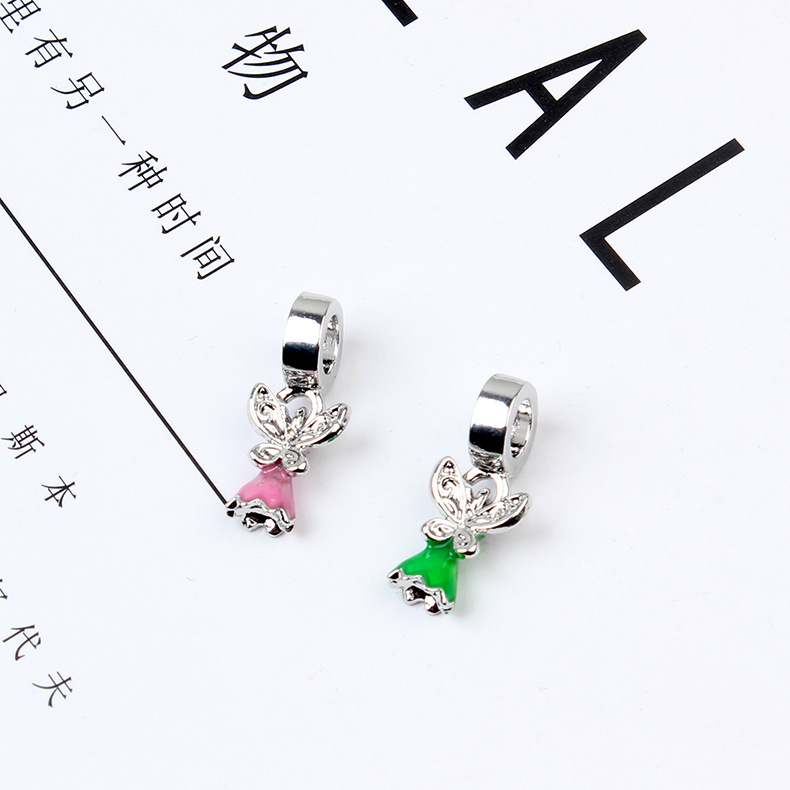 Two Color Fairy Dress Dangle Alloy Charm Bead Fashion Women Jewelry Stunning European Style For DIY Bracelet
Two Color Fairy Dress Dangle Alloy Charm Bead Fashion Women Jewelry Stunning European Style For DIY Bracelet