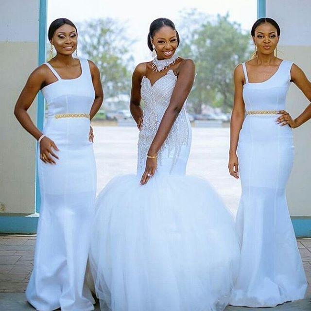 Gorgeous 2018 High Neck Rhinestones Beaded Wedding Dresses Mermaid Tulle Court Train Africa Top Wedding Bridal Gown Custom Made