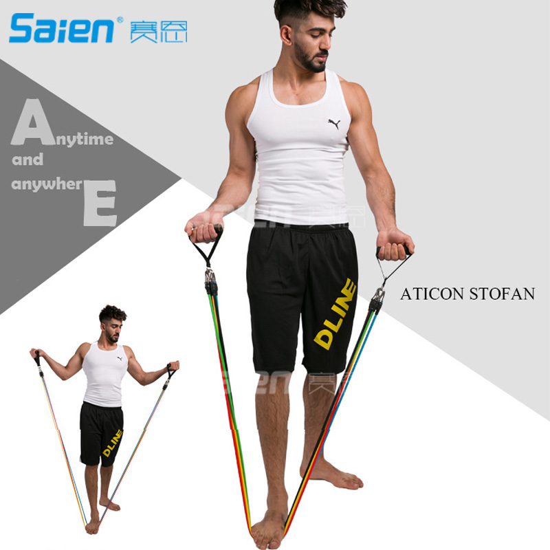 Resistance Band Set - Include 5 Stackable Exercise Bands with Waterproof Carrying Case, Door Anchor Attachment, Legs Ankle Straps, Mixed colors
Resistance Band Set - Include 5 Stackable Exercise Bands with Waterproof Carrying Case, Door Anchor Attachment, Legs Ankle Straps, Mixed colors