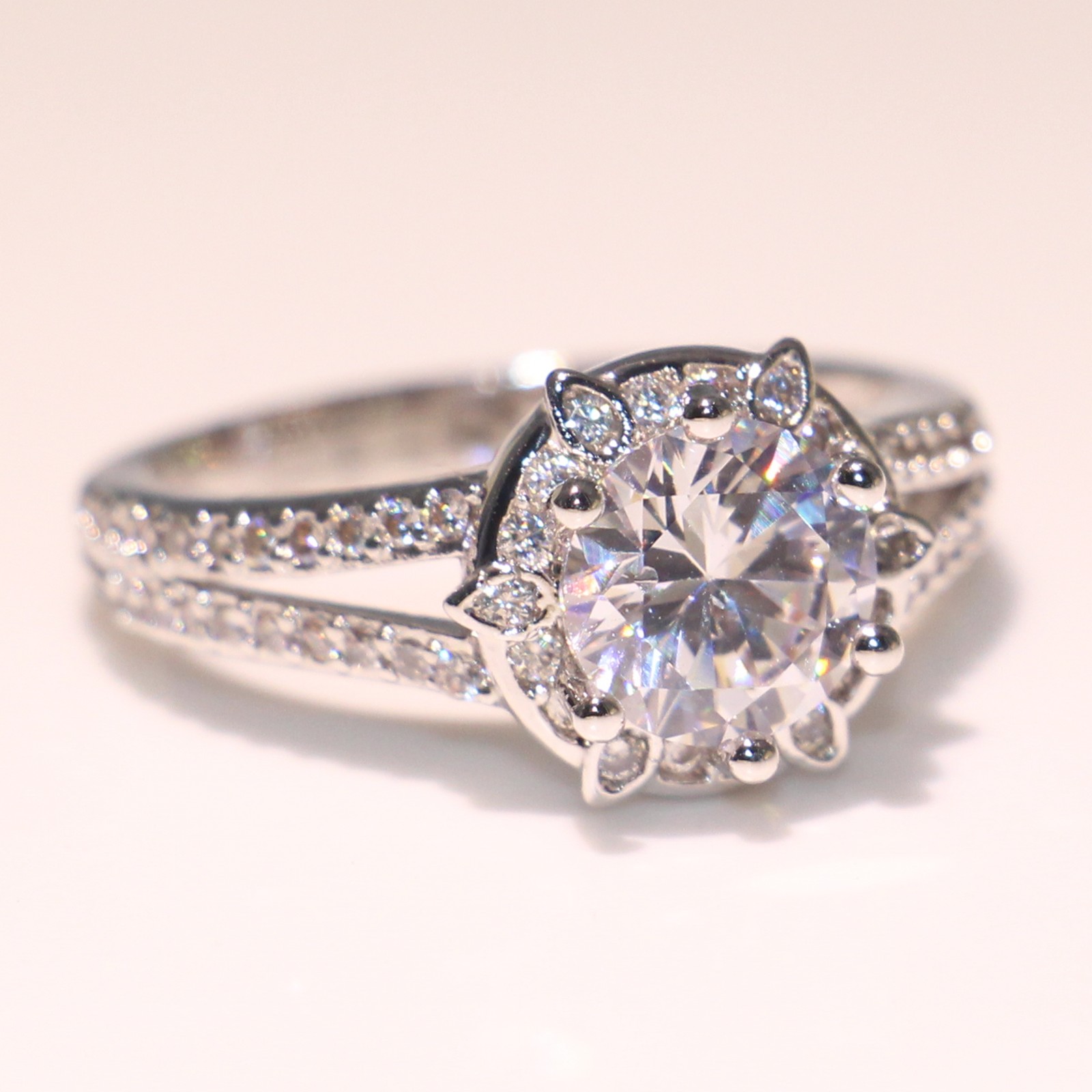 Victroia Wieck Luxury Jewelry Angle Wings 925 Sterling Silver Round Cut White Topaz CZ Diamond Party Women Wedding Band Ring For Lovers Gift