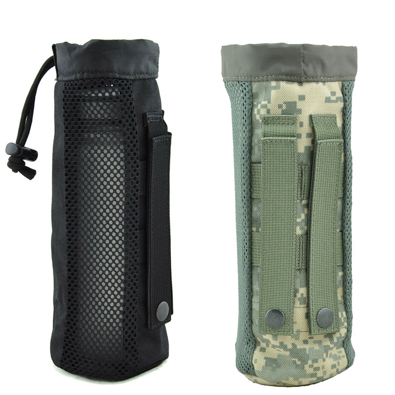 Tactical Water Bottle Pouch MOLLE water kettle Holder 1000D Nylon waterproof Travel Drawstring Drinking Bottle Carrier for Outdoor Sports, Black
Tactical Water Bottle Pouch MOLLE water kettle Holder 1000D Nylon waterproof Travel Drawstring Drinking Bottle Carrier for Outdoor Sports, Black
