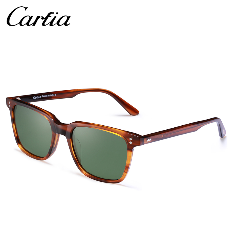Carfia Chic Retro Polarized Sunglasses for Women Men 5354 Sun glasses with Case 100% UV400 Protection eyewear Square 51mm 4 colors