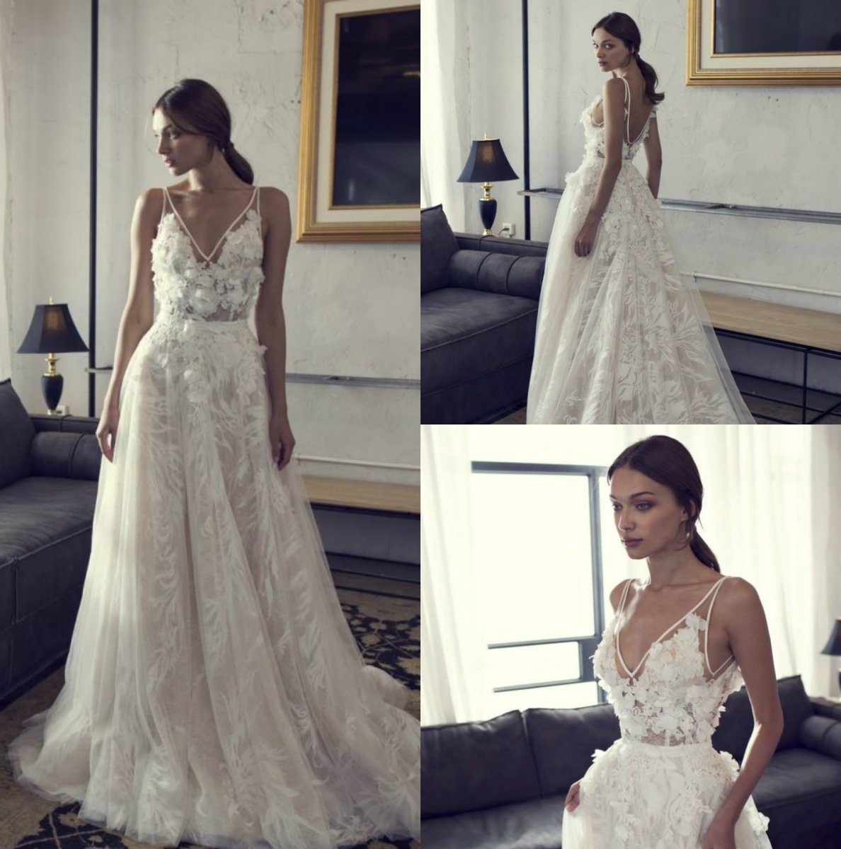 Riki Dalal Country Wedding Dresses Backless V Neck 3D Lace vestido de novia Vintage Boho Beach Wedding Dress Plus Size, Gold
Riki Dalal Country Wedding Dresses Backless V Neck 3D Lace vestido de novia Vintage Boho Beach Wedding Dress Plus Size, Gold
