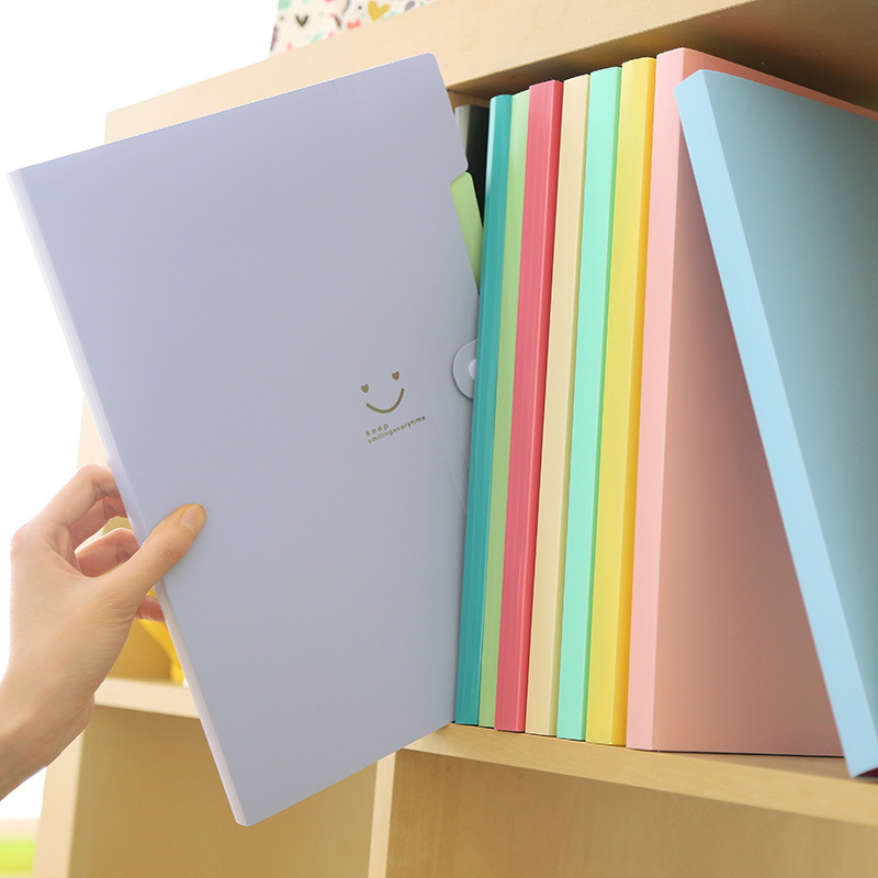 New 4 Color A4 Kawaii Carpetas Filing Supplies Smile Waterproof File Folder 5 Layers Document Bag Office Stationery
New 4 Color A4 Kawaii Carpetas Filing Supplies Smile Waterproof File Folder 5 Layers Document Bag Office Stationery