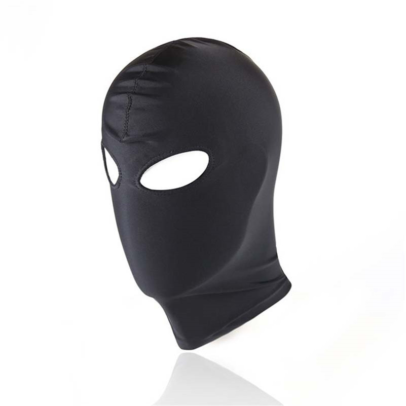 Morease 4 Style Fetish Unisex BDSM Hood Mask Black Mouth Eye Slave Hood Sex Product Toys Bondage Adult Game For Couple Women Y18110401