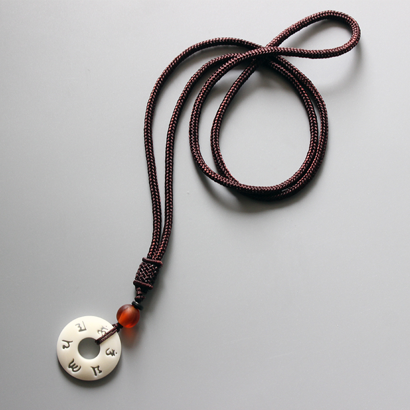 Eastisan Tibetan Buddhist Handmade Simple Rope Chain With OM Mantra Sign Tagua Nut Pendant Necklace Buddhism Amulet Jewelry
Eastisan Tibetan Buddhist Handmade Simple Rope Chain With OM Mantra Sign Tagua Nut Pendant Necklace Buddhism Amulet Jewelry