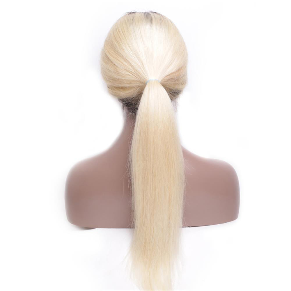 Full Lace Human Hair Wigs 150 Density Brazilian Human Hair ombre Color T1B/ 613# Straight Thick Glueless Lace Front Wigs With Baby Hair