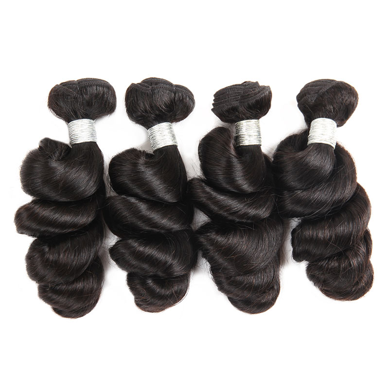 Brazilian 10A Loose Wave Virgin Hair 4 Bundles Loose Wave Human Hair Extensions Peruvian Malaysian Indian Virgin Hair Products, Natural color
Brazilian 10A Loose Wave Virgin Hair 4 Bundles Loose Wave Human Hair Extensions Peruvian Malaysian Indian Virgin Hair Products, Natural color