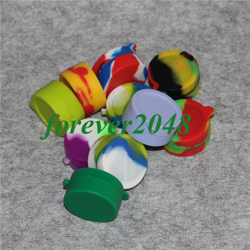 Colorful 2in1 Silicone Wax Box 10ML Wax Containers Silicone Jars Containers Silicon Holder Box Silicon Jars Wax Containers