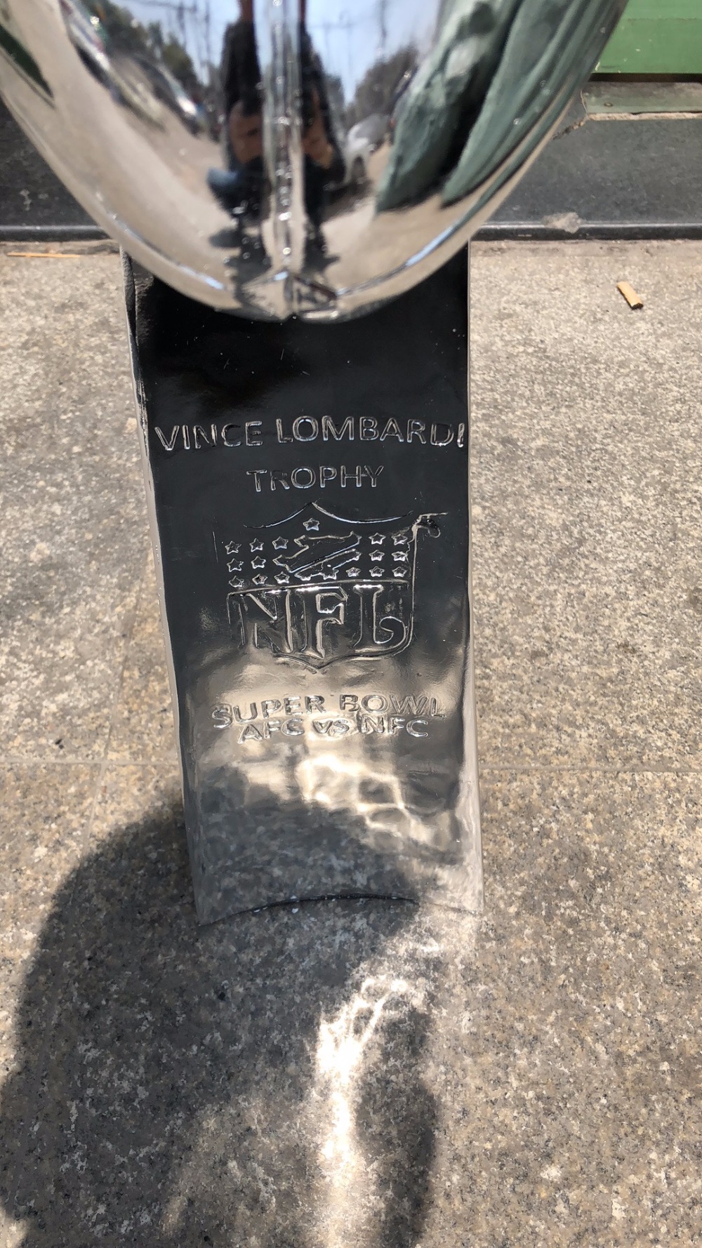 34cm American Football League Trophy Cup The Vince Lombardi Trophy Height replica Super Bowl Trophy Rugby Nice Gift2810554224R