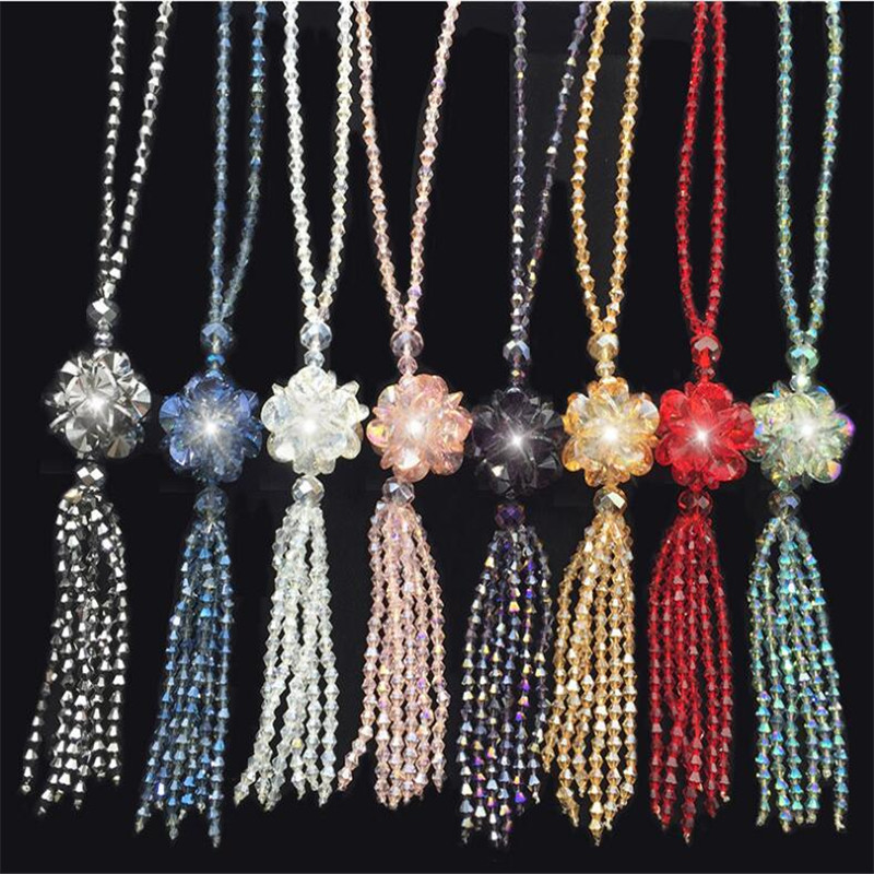 Crystal Long Necklace Women Fashion Sweater Chain Bead Tassel Layered Bijoux Colorful Flower Ball Necklaces Mother Day Gift
Crystal Long Necklace Women Fashion Sweater Chain Bead Tassel Layered Bijoux Colorful Flower Ball Necklaces Mother Day Gift