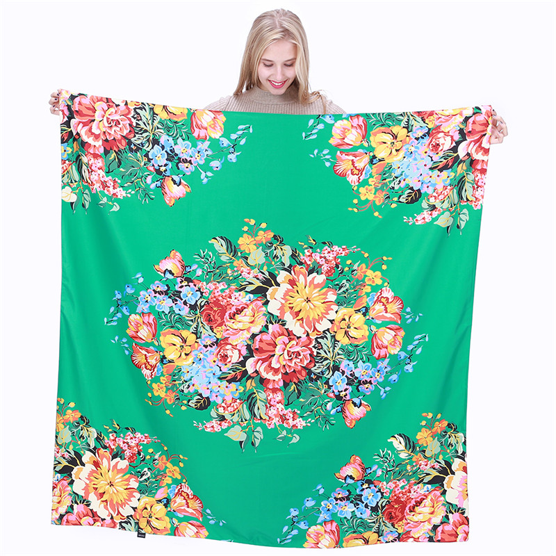 New Floral Printing 100% Silk Scarf Women Bandana Fashion Neckerchief Female Hijab 130cm Square Scarves Silk Foulard Lady Shawls, Blue;gray
New Floral Printing 100% Silk Scarf Women Bandana Fashion Neckerchief Female Hijab 130cm Square Scarves Silk Foulard Lady Shawls, Blue;gray