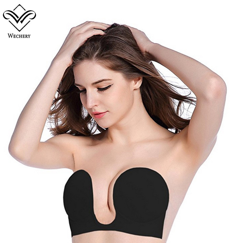 Wechery Strapless Bra Push Up Bralette Sexy Bras for Bikini Wedding Dress Women Invisible Adhesive Bra Backless Brand bras, Black
Wechery Strapless Bra Push Up Bralette Sexy Bras for Bikini Wedding Dress Women Invisible Adhesive Bra Backless Brand bras, Black