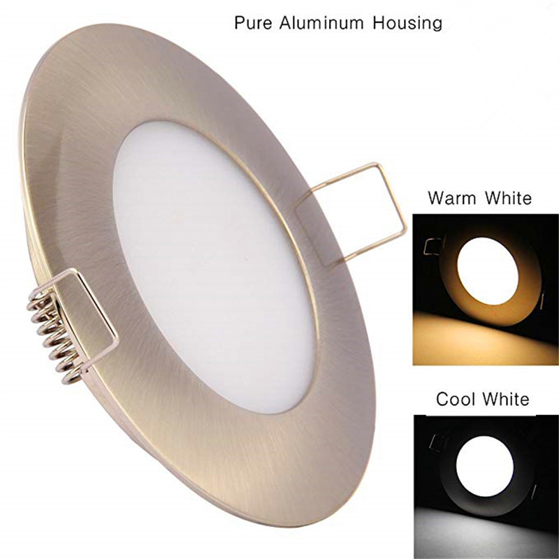 Topoch LED Ceiling Downlight 6pcs Ultra Thin Spring Clips Mount Full Aluminium DC12V 3W 240LM for RV Boat House Sliver White Nickel
Topoch LED Ceiling Downlight 6pcs Ultra Thin Spring Clips Mount Full Aluminium DC12V 3W 240LM for RV Boat House Sliver White Nickel
