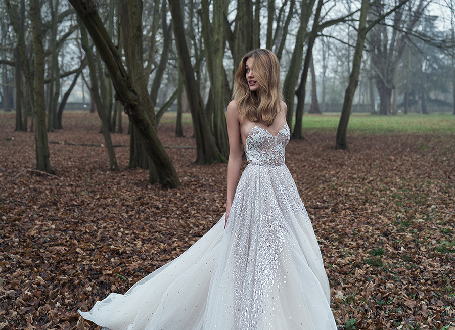 2019 Inbal Dror Wedding Dresses A Line Spaghetti Bling Sequins Appliques Sweep Train Beach Wedding Dresses Plus Size Boho vestidos de novia