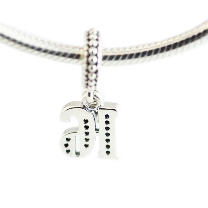 16 birthday charms number dangle 925 sterling silver fits original style bracelet 797261CZ H81104235