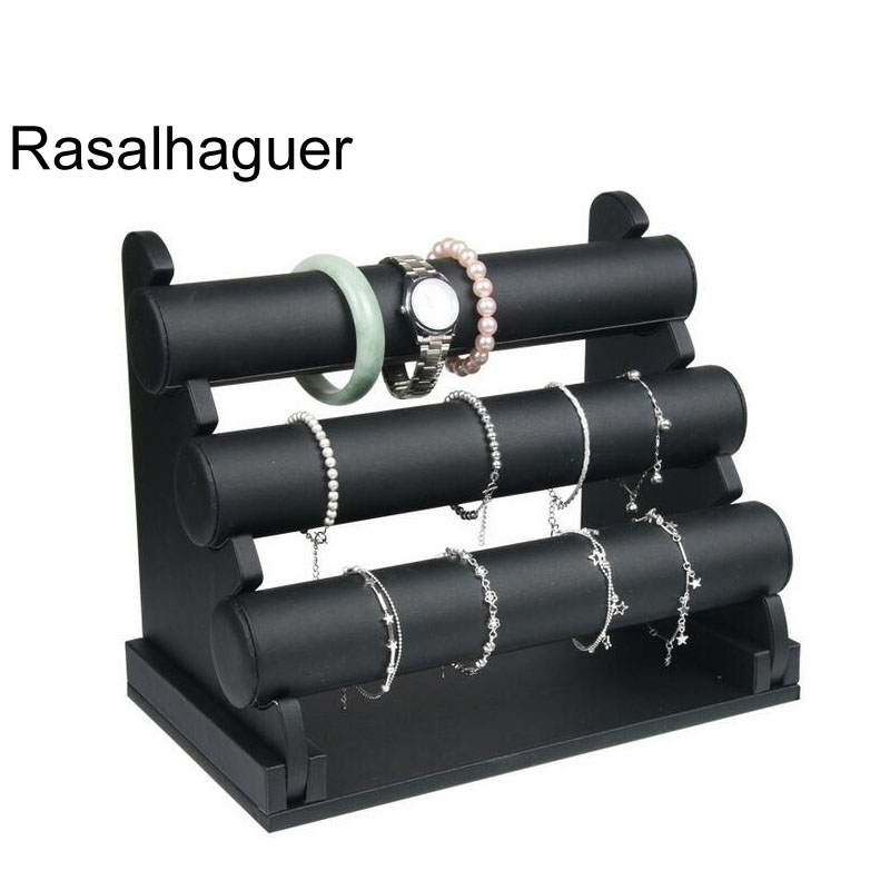 Selling Various Color Bracelet ThreeTier Tbar Jewelry Display Holder Jewellery Display Stand Rack Packgaing Bracelet Chain Wa