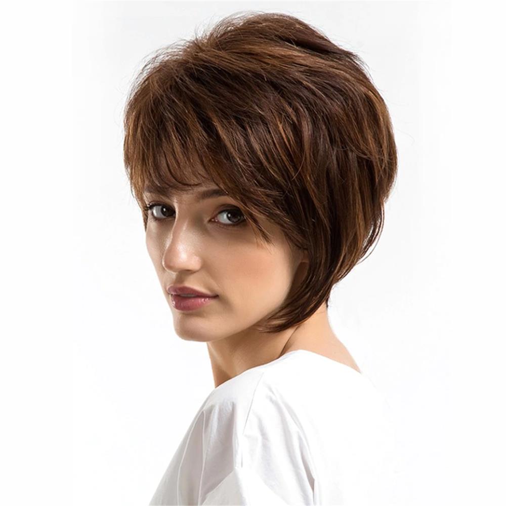150% Density pixie cut bob wigs full lace human Hair wigs 8 inch ombre color balayage Straight Brazilian Virgin lace front human hair