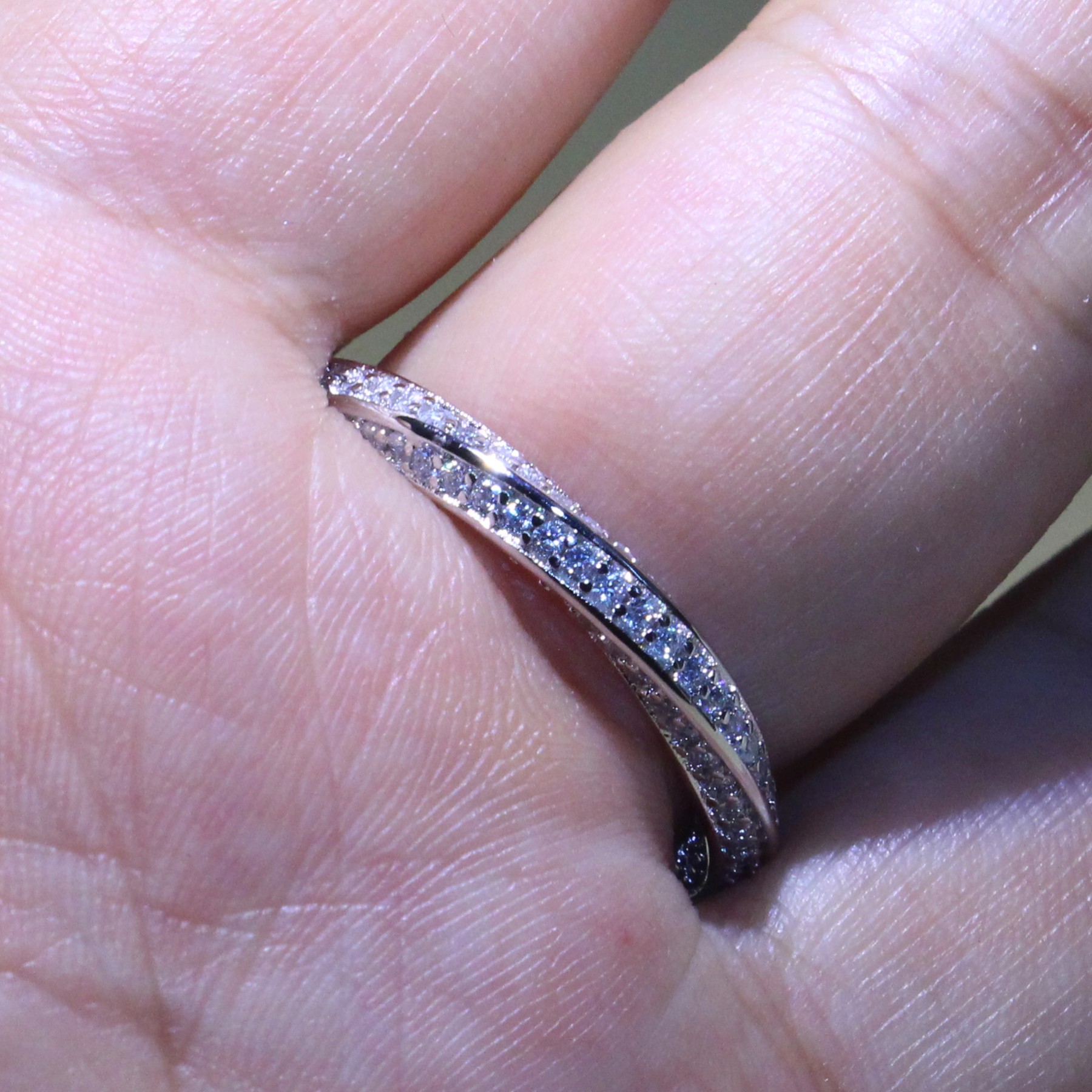 Wholesale Stunning Simple Circle Ring Luxury Jewelry 925 Sterling Silver Pave Micro 5A Zirconia CZ Party Mobius Wedding Rings For Women Gift