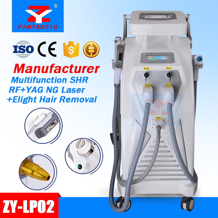 5 in 1 Multifunction Strong Energy OPT IPL Laser Hair Removal ND YAG Laser Tattoo Removal Beauty Machine IPL&RF & ND YAG&E-light salon spa equipment