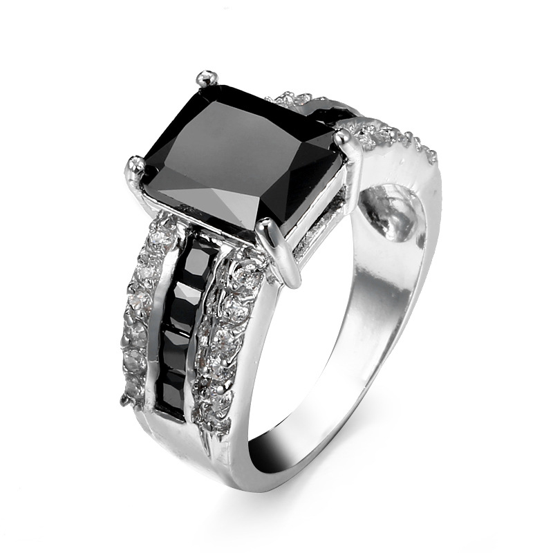 Fashion Black Sapphire Rectangle Cut Cubic Zirconia White Gold Plated Ring Size 6-10 Women Men's Engagement Gift
Fashion Black Sapphire Rectangle Cut Cubic Zirconia White Gold Plated Ring Size 6-10 Women Men's Engagement Gift