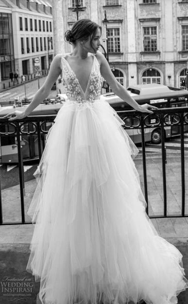 Ester Haute Couture Dresses Sexy V Neck Backless Lace Bridal Gown Appliqued Robe De Marie Beach Wedding Dress Custom 0505 0505