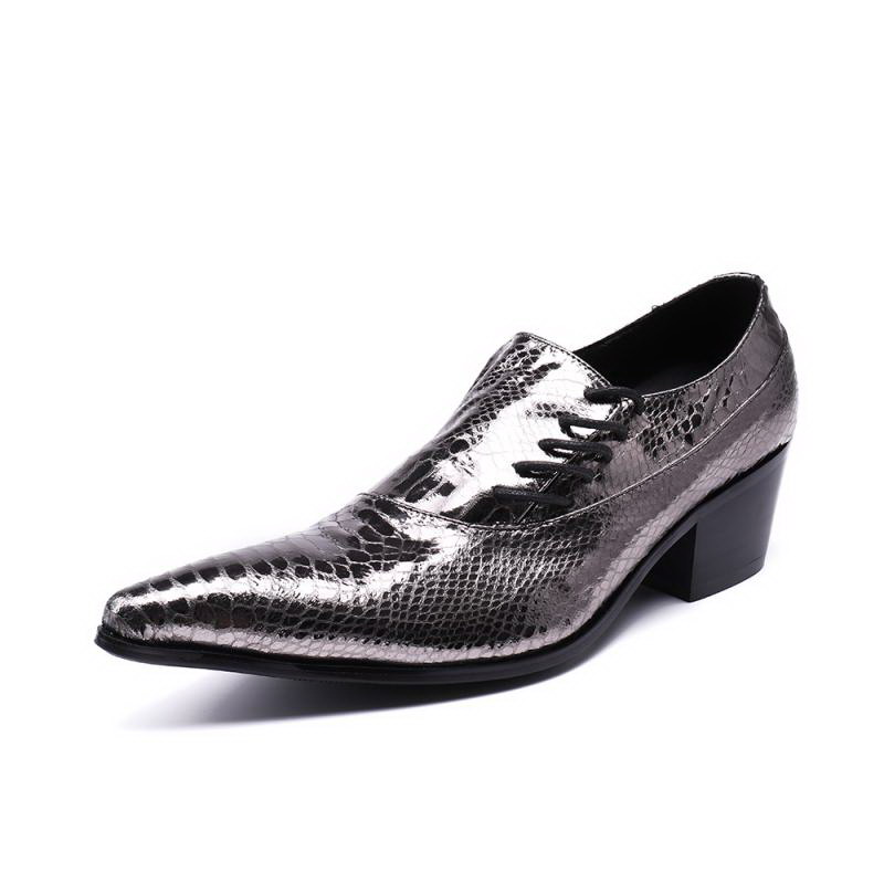 New Arrival Personalized Men Silver Dress Shoes Pointed Toe Python Snake Pattern Man Stage Show Shoes For Party Size 38-46, Grey
New Arrival Personalized Men Silver Dress Shoes Pointed Toe Python Snake Pattern Man Stage Show Shoes For Party Size 38-46, Grey