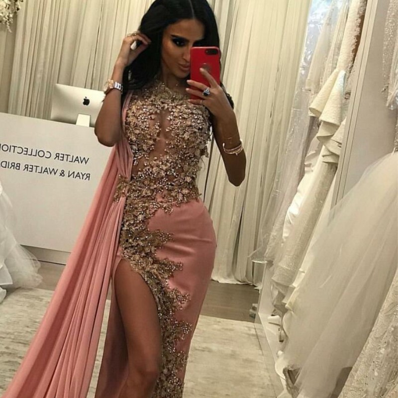 Glamorous Saudi Arabia Prom Dress With Chiffon Wrap Sparkly Sequins Beaded Applique Side Split Evening Dress Sexy Satin Mermaid Party Dress, Green
Glamorous Saudi Arabia Prom Dress With Chiffon Wrap Sparkly Sequins Beaded Applique Side Split Evening Dress Sexy Satin Mermaid Party Dress, Green