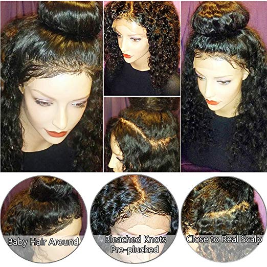 150% density 360 lace wig pre plucked deep wave 360 lace frontal wig for black women glueless deep wave wigs