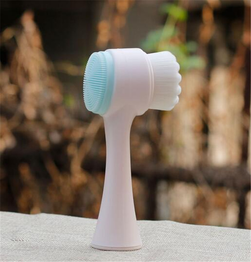 Double Sides Facial Cleansing Brush Portable Size Face Cleaning Tool Pore Massager Facial Beauty Brush Gezichtsreinigingsborstel Cepillo WholesaleDe L